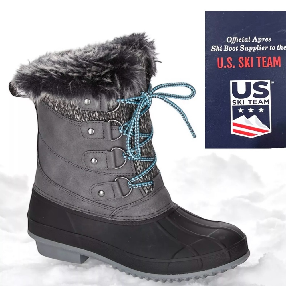 Woman's Khombu Kerigan Snow Boots Size 10 Faux Fur Thermolite Waterproof NWT
